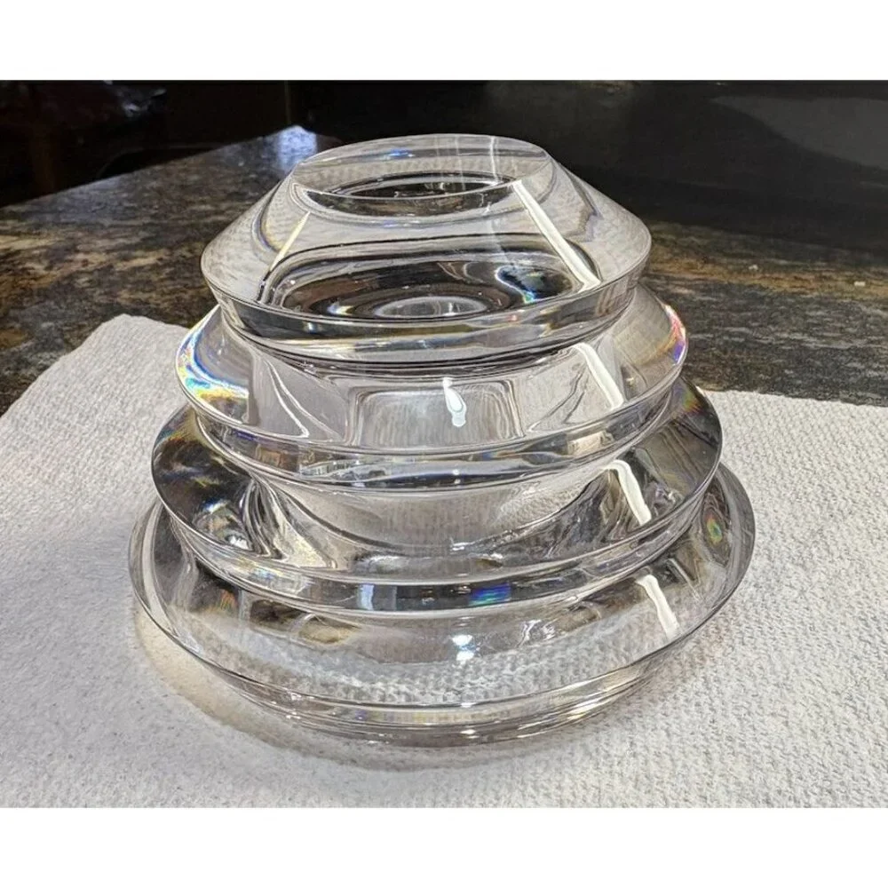 Lenox Ovations Radiance Crystal Candleholder Czech Republic 4 in. Excellent